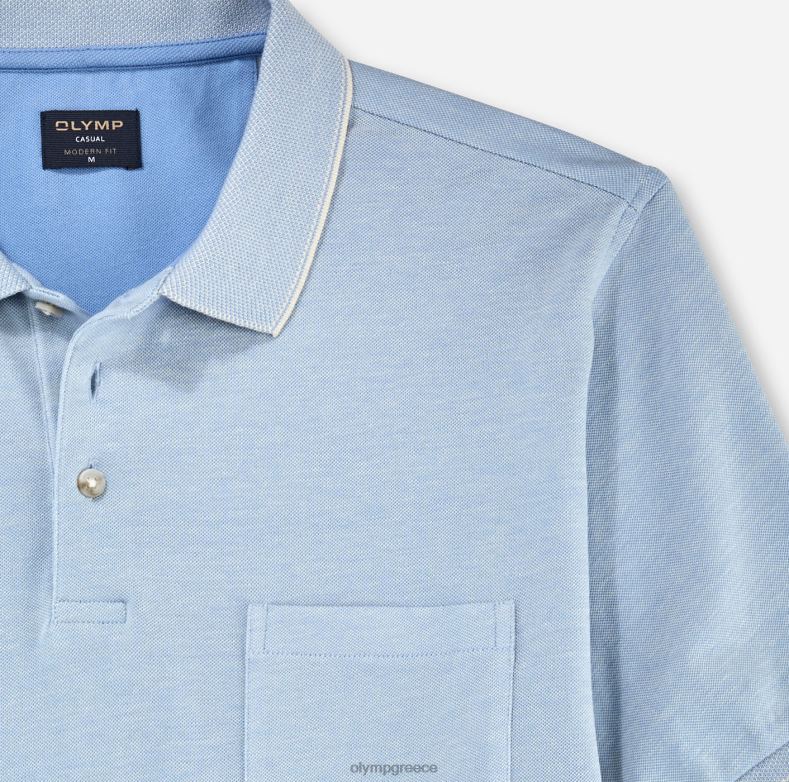 OLYMP casual μοντέρνα εφαρμογή, πόλο, γαλάζιο H240R2095 είδη ένδυσης