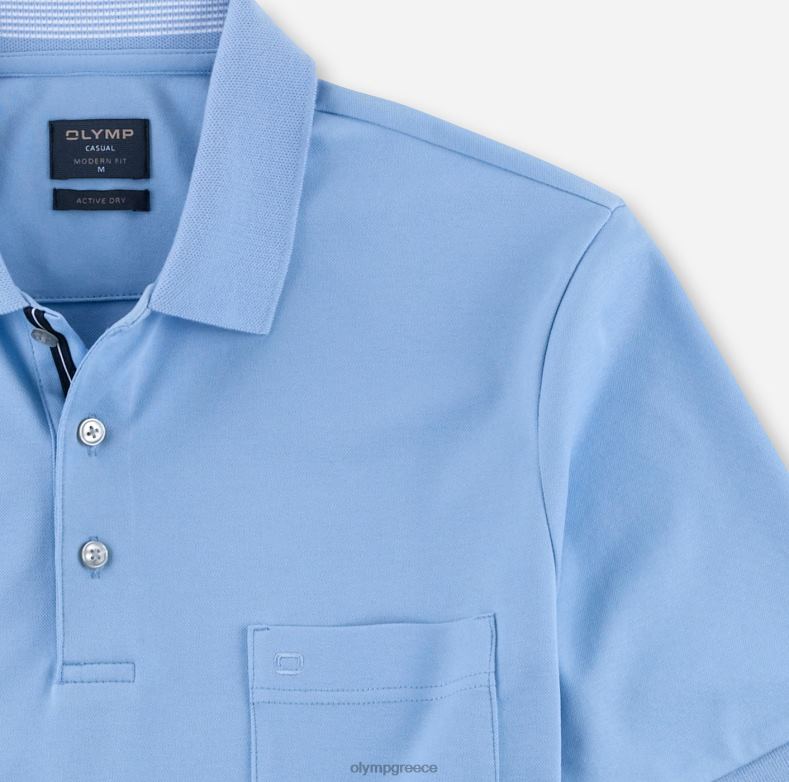 OLYMP casual μοντέρνα εφαρμογή, πόλο, γαλάζιο H240R2098 είδη ένδυσης