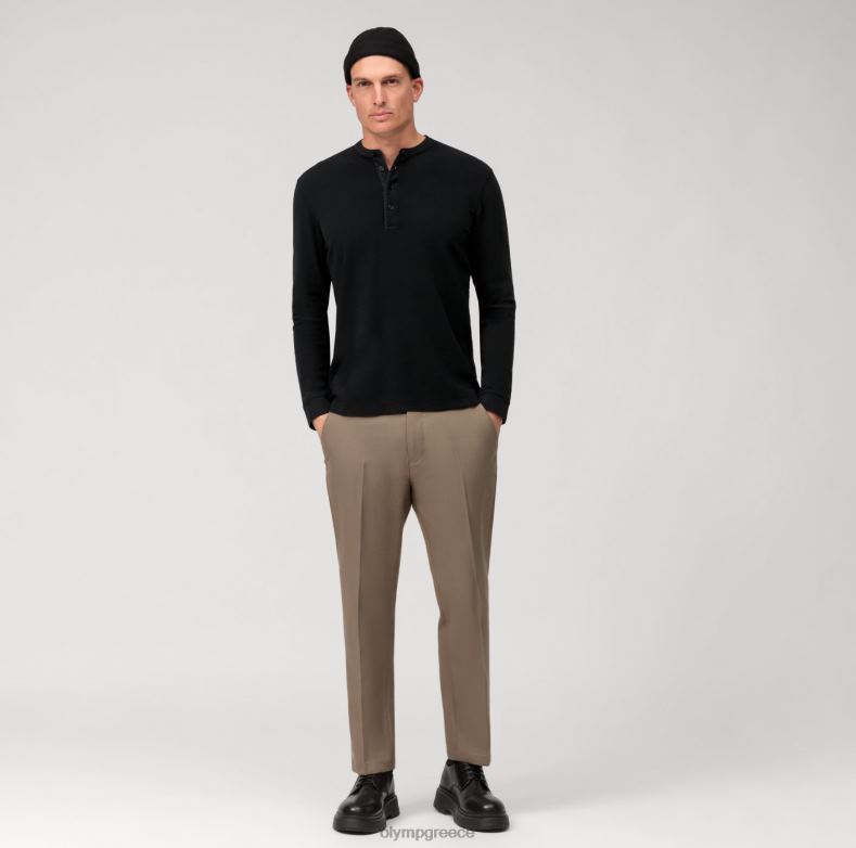 OLYMP casual ζέρσεϊ μακρυμάνικο πόλο, μαύρο H240R2131 είδη ένδυσης