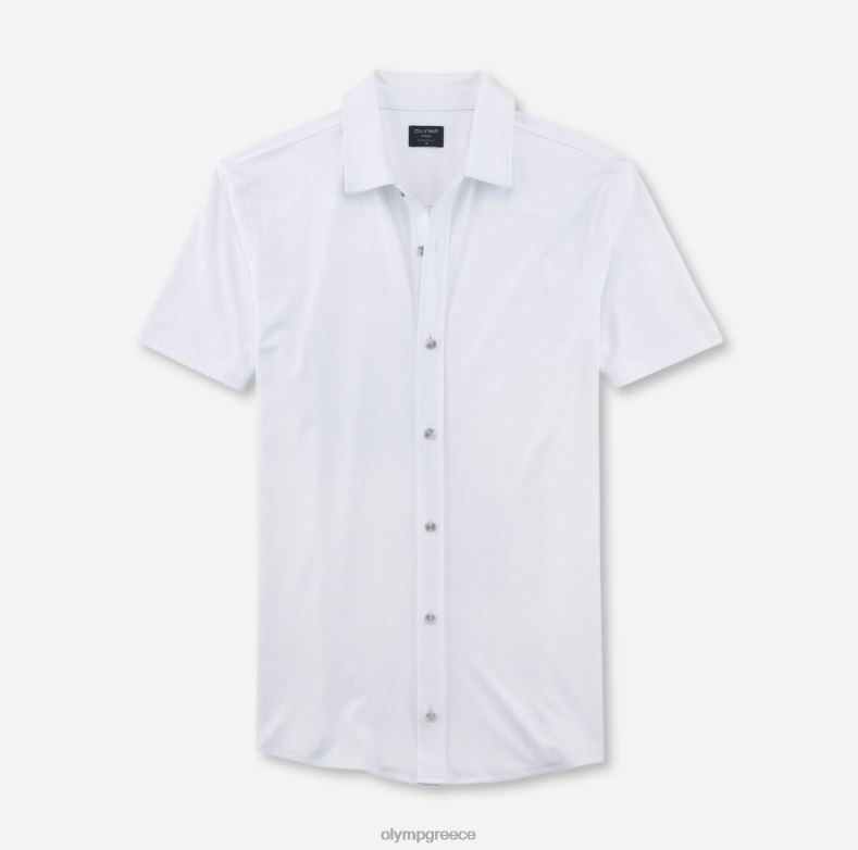 OLYMP casual μοντέρνα εφαρμογή, πόλο, λευκό H240R2170 είδη ένδυσης