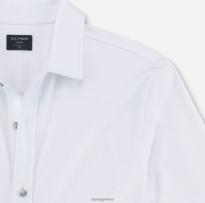 OLYMP casual μοντέρνα εφαρμογή, πόλο, λευκό H240R2170 είδη ένδυσης