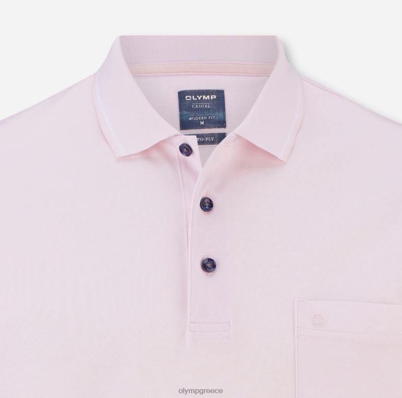 OLYMP casual μοντέρνα εφαρμογή, πόλο, ελαφρύ τριαντάφυλλο H240R2181 είδη ένδυσης