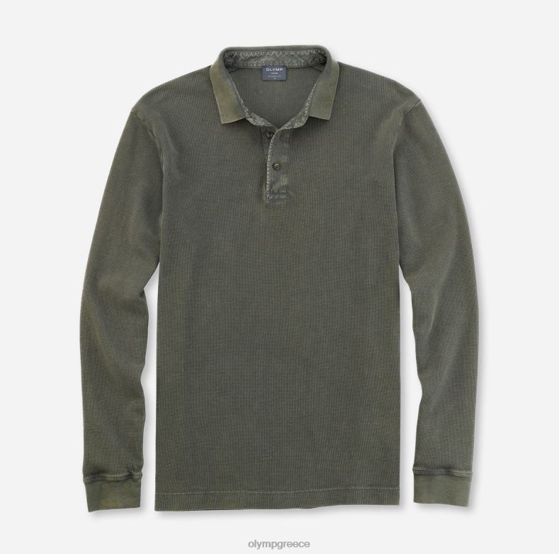 OLYMP casual μοντέρνα εφαρμογή, πόλο, σκούρο πράσινο H240R2183 είδη ένδυσης
