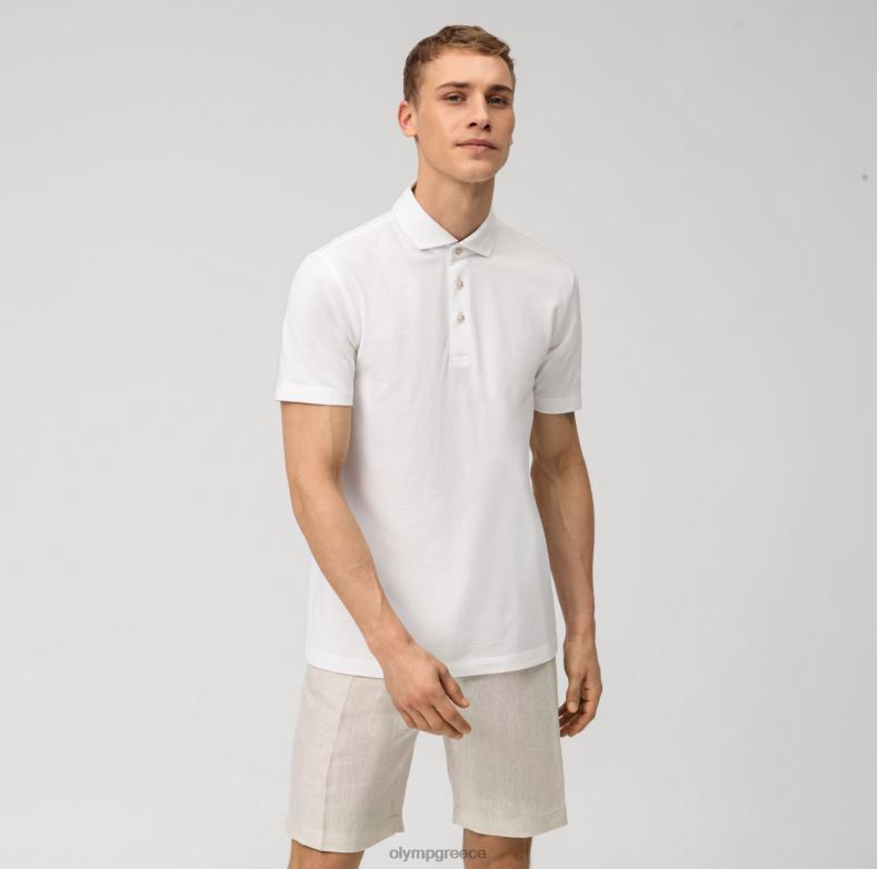 OLYMP επίπεδο πέντε casual body fit, πόλο, λευκό H240R2092 είδη ένδυσης