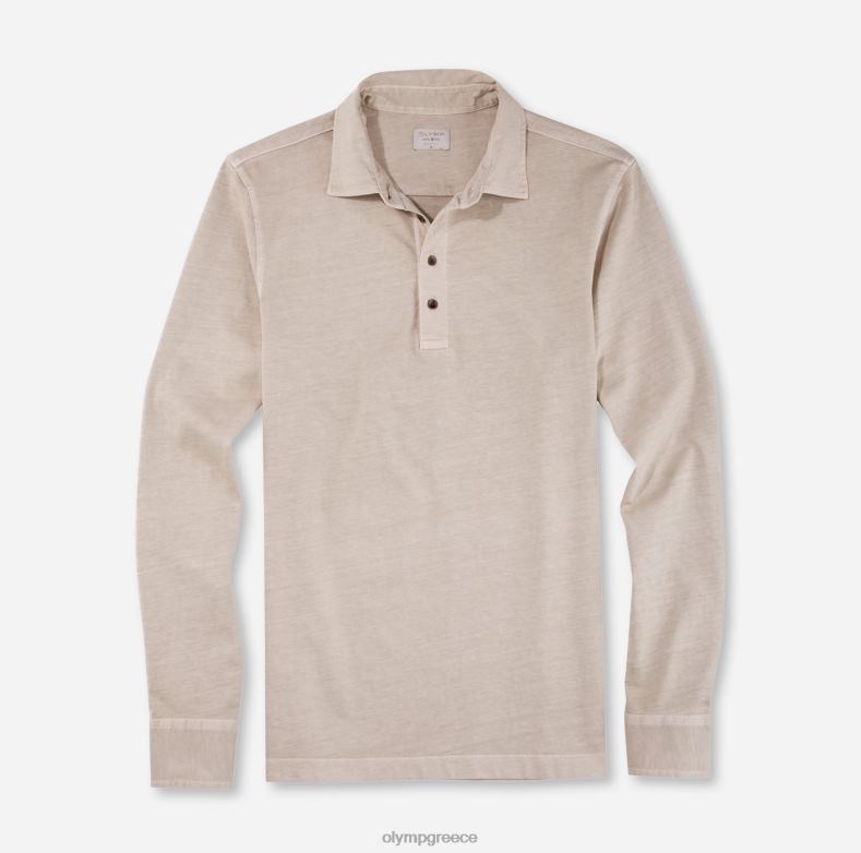 OLYMP επίπεδο πέντε casual body fit, πόλο, μπεζ H240R2106 είδη ένδυσης