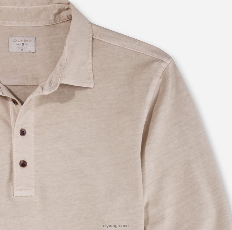 OLYMP επίπεδο πέντε casual body fit, πόλο, μπεζ H240R2106 είδη ένδυσης