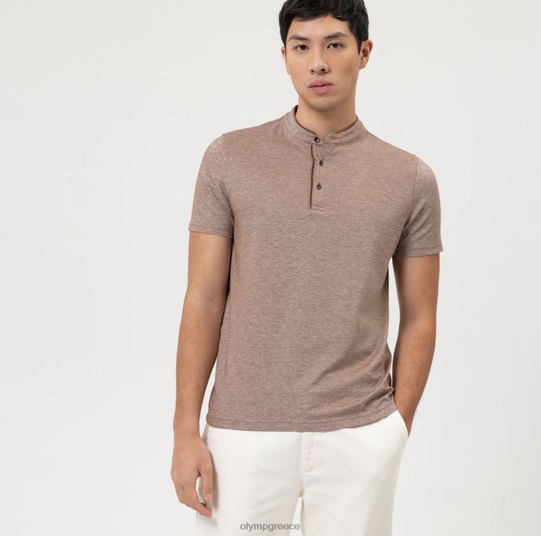 OLYMP Επίπεδο πέντε casual body fit, πόλο, καφέ H240R2127 είδη ένδυσης