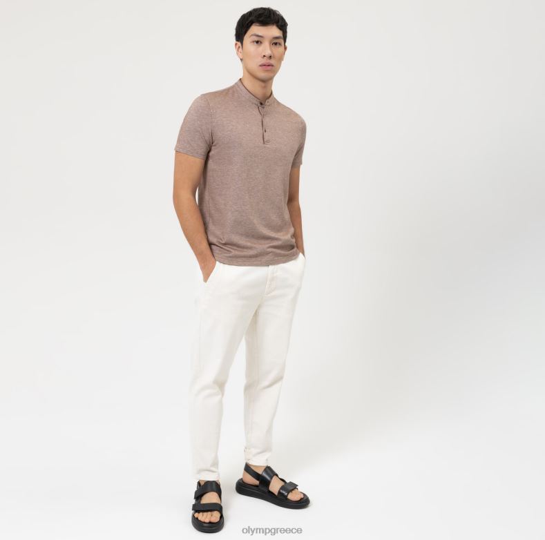 OLYMP Επίπεδο πέντε casual body fit, πόλο, καφέ H240R2127 είδη ένδυσης