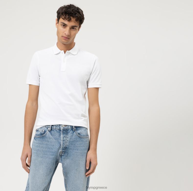 OLYMP επίπεδο πέντε casual body fit, πόλο, λευκό H240R2166 είδη ένδυσης