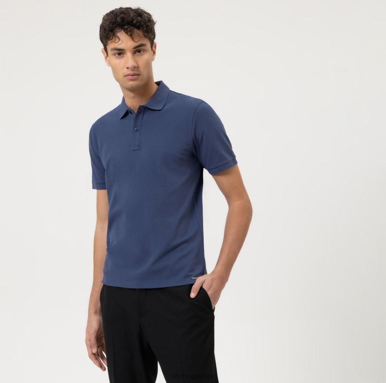 OLYMP Επίπεδο πέντε casual fit body, πόλο, λουλακί H240R2158 είδη ένδυσης