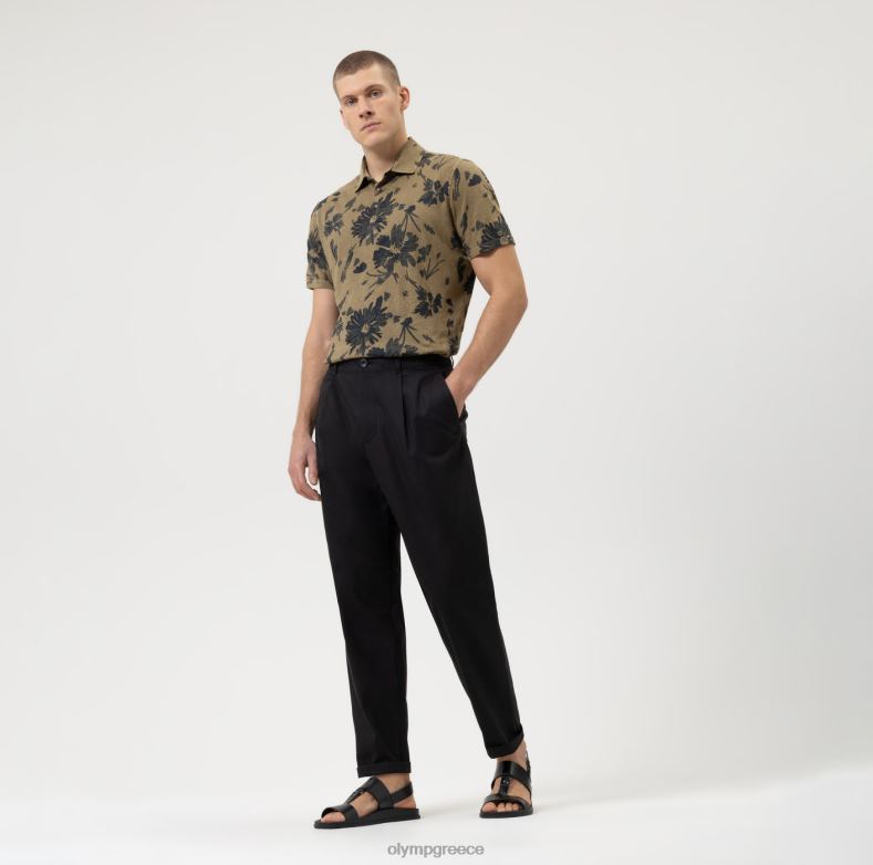 OLYMP casual modern fit, πόλο, χακί H240R2088 είδη ένδυσης