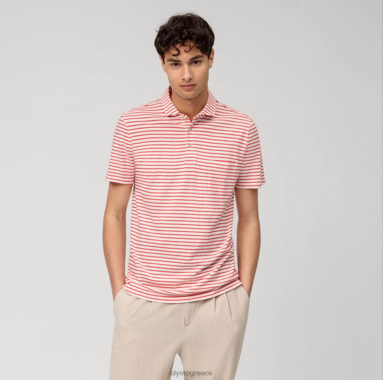 OLYMP casual modern fit, πόλο, κόκκινο H240R2104 είδη ένδυσης