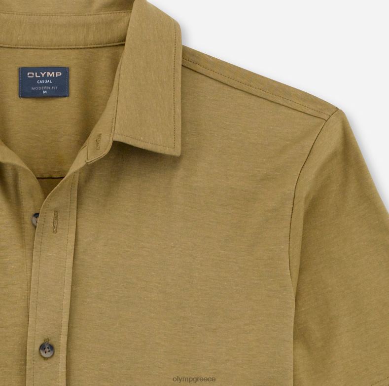 OLYMP casual modern fit, πόλο, χακί H240R2112 είδη ένδυσης