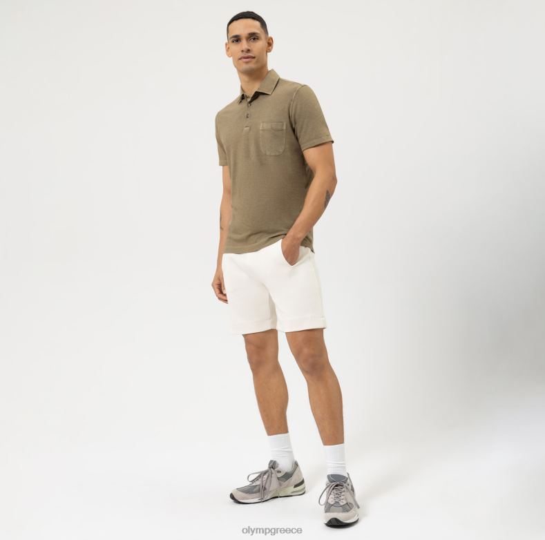 OLYMP casual modern fit, πόλο, χακί H240R2118 είδη ένδυσης