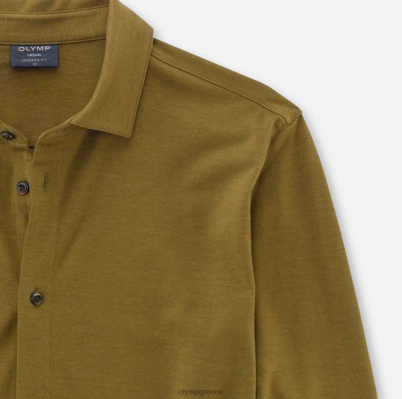 OLYMP casual modern fit, πόλο, ελιά H240R2141 είδη ένδυσης
