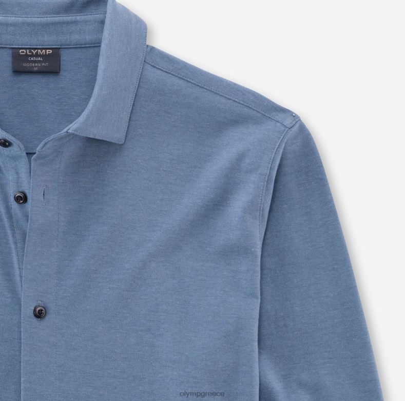 OLYMP casual modern fit, polo, smoke blue H240R2113 είδη ένδυσης