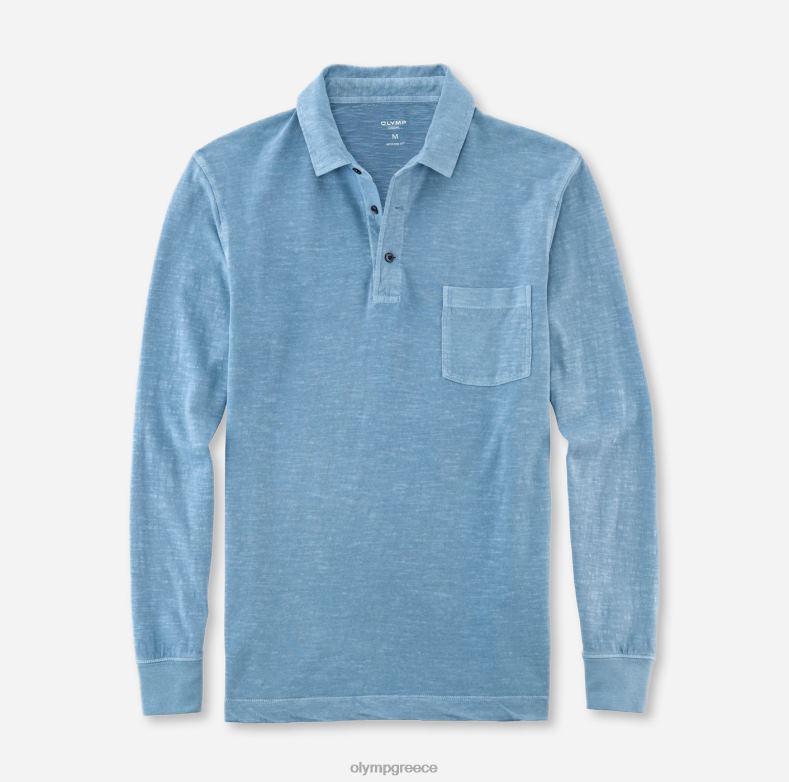 OLYMP casual modern fit, polo, smoke blue H240R2132 είδη ένδυσης