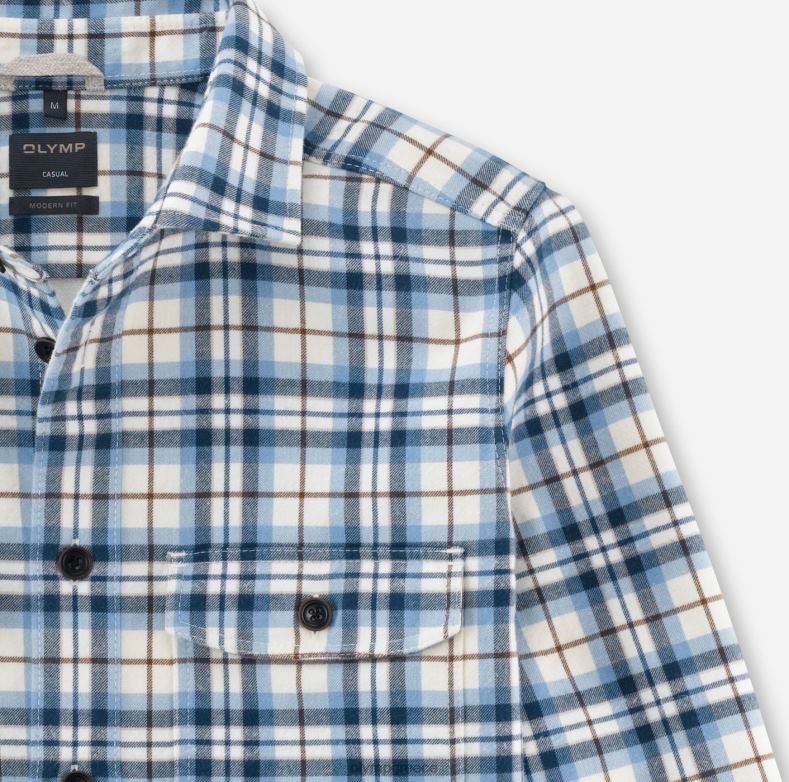 OLYMP casual overshirt, casual πουκάμισο, kent, bleu H240R1970 είδη ένδυσης