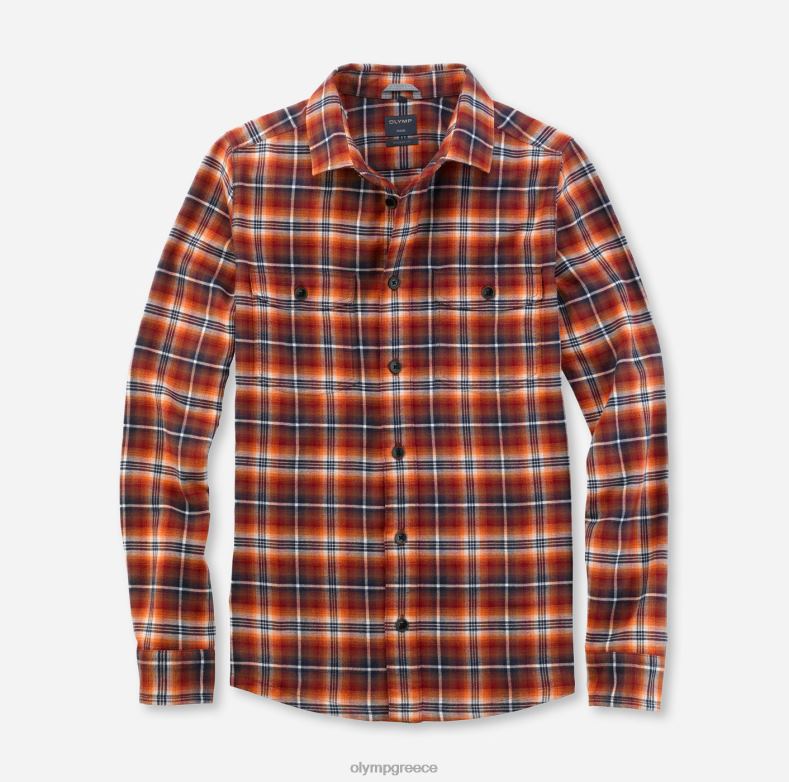 OLYMP casual overshirt, casual πουκάμισο, kent, caramel H240R1987 είδη ένδυσης