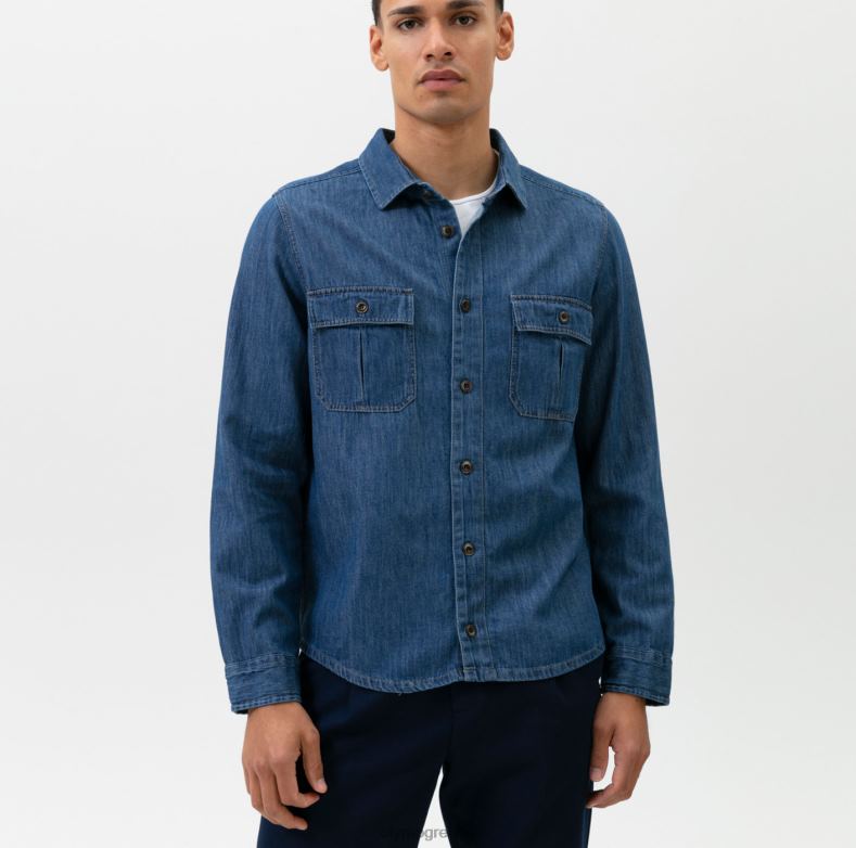 OLYMP casual overshirt, casual πουκάμισο, kent, indigo H240R1974 είδη ένδυσης