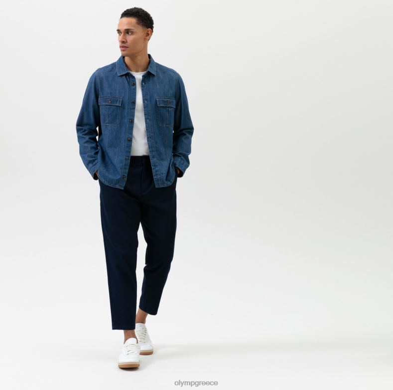 OLYMP casual overshirt, casual πουκάμισο, kent, indigo H240R1974 είδη ένδυσης
