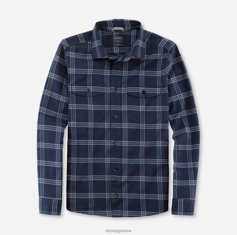 OLYMP casual overshirt, casual πουκάμισο, kent, marine H240R1976 είδη ένδυσης