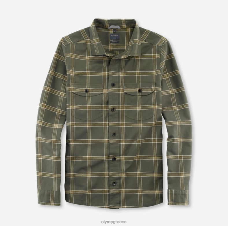 OLYMP casual overshirt, casual πουκάμισο, kent, olive H240R1982 είδη ένδυσης