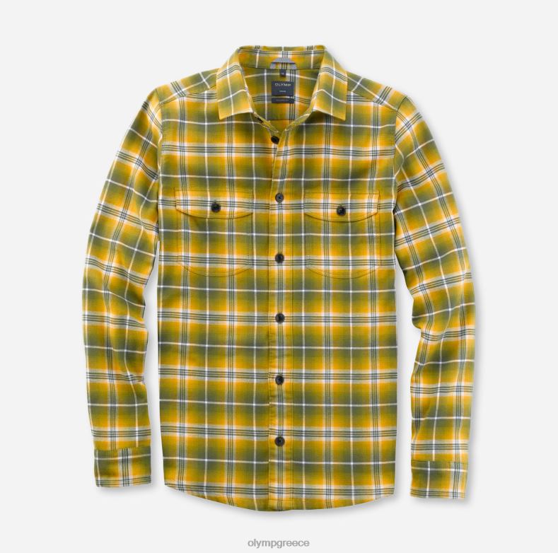 OLYMP casual overshirt, casual πουκάμισο, kent, olive H240R1986 είδη ένδυσης