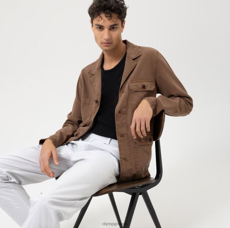 OLYMP επίπεδο πέντε smart casual παντελόνι, casual πουκάμισο, καφέ H240R1961 είδη ένδυσης