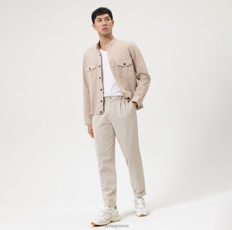 OLYMP επίπεδο πέντε smart casual παντελόνι, casual πουκάμισο, μπεζ H240R1972 είδη ένδυσης