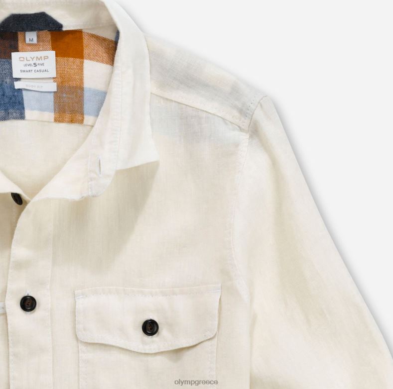 OLYMP επίπεδο πέντε smart casual παντελόνι, casual πουκάμισο, Kent, off white H240R1950 είδη ένδυσης