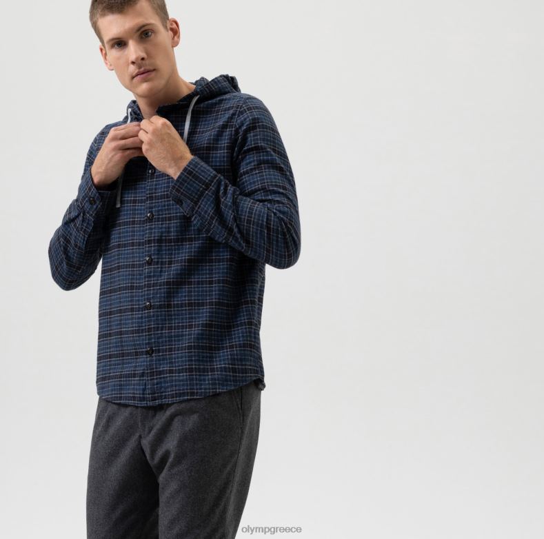 OLYMP επίπεδο πέντε smart casual παντελόνι, casual πουκάμισο, κουκούλα, marine H240R1966 είδη ένδυσης