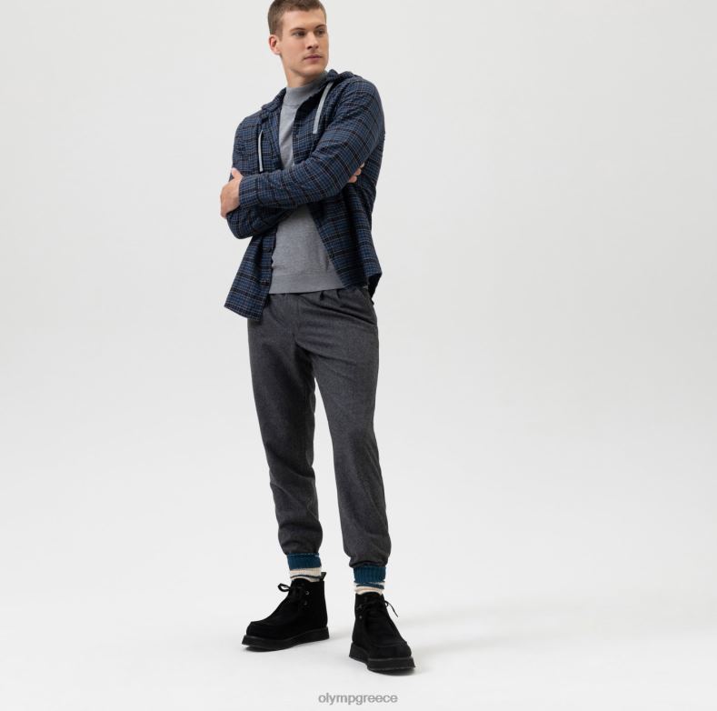 OLYMP επίπεδο πέντε smart casual παντελόνι, casual πουκάμισο, κουκούλα, marine H240R1966 είδη ένδυσης
