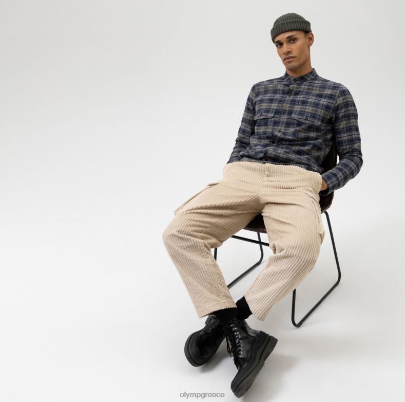 OLYMP επίπεδο πέντε smart casual παντελόνι, casual πουκάμισο, όρθιος γιακάς, marine H240R1973 είδη ένδυσης