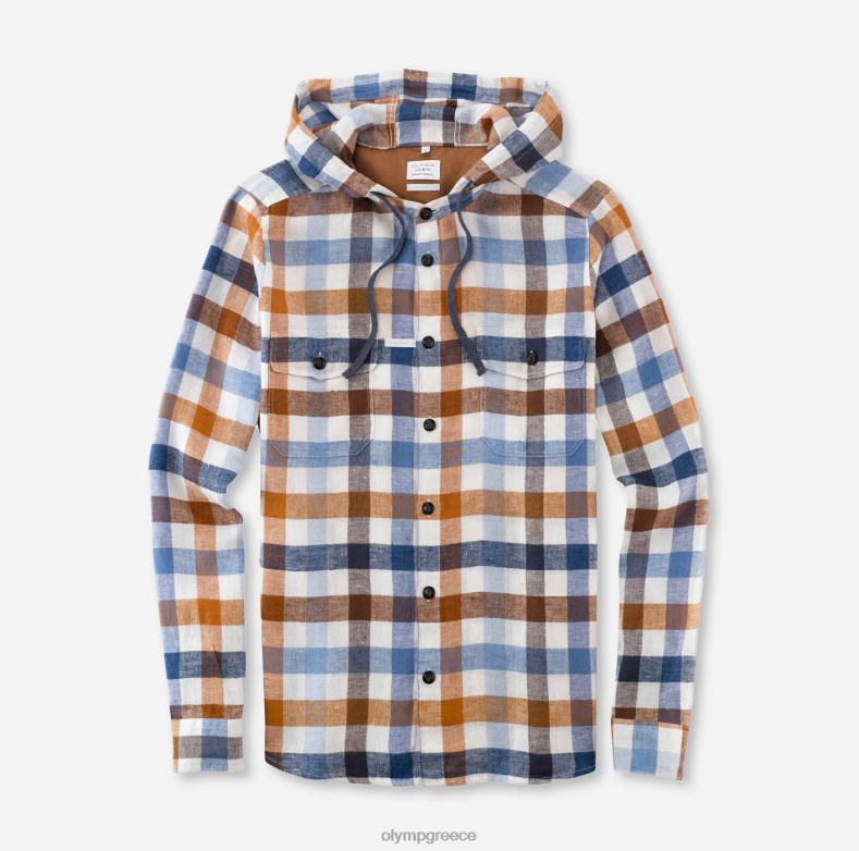 OLYMP επίπεδο πέντε smart casual παντελόνι, casual πουκάμισο, όρθιος γιακάς, marine H240R1977 είδη ένδυσης