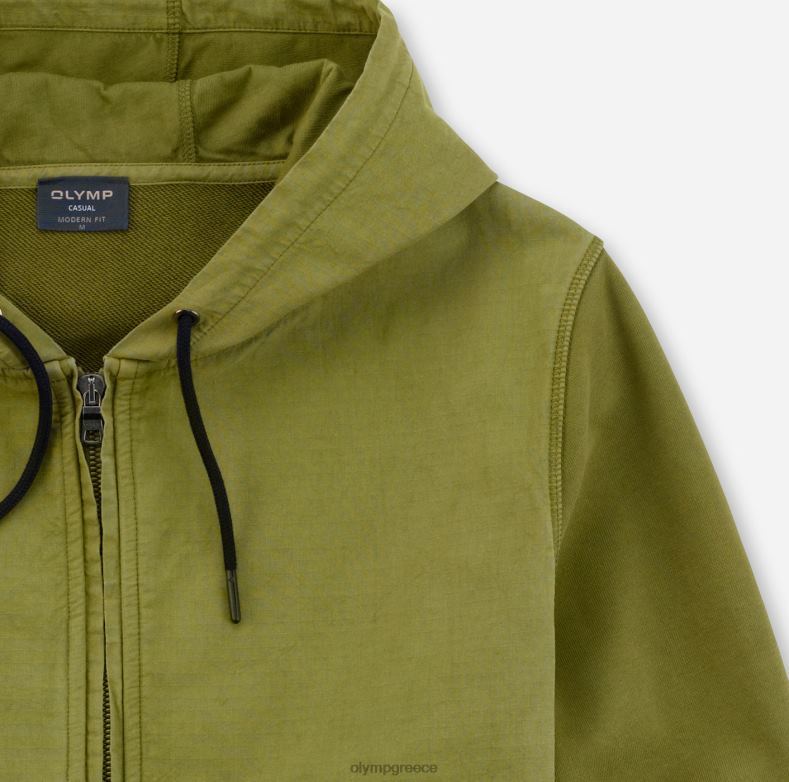 OLYMP sweat modern fit, sweat jacket, lime green H240R1946 είδη ένδυσης